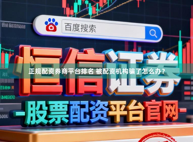 正规配资券商平台排名 被配资机构骗了怎么办？